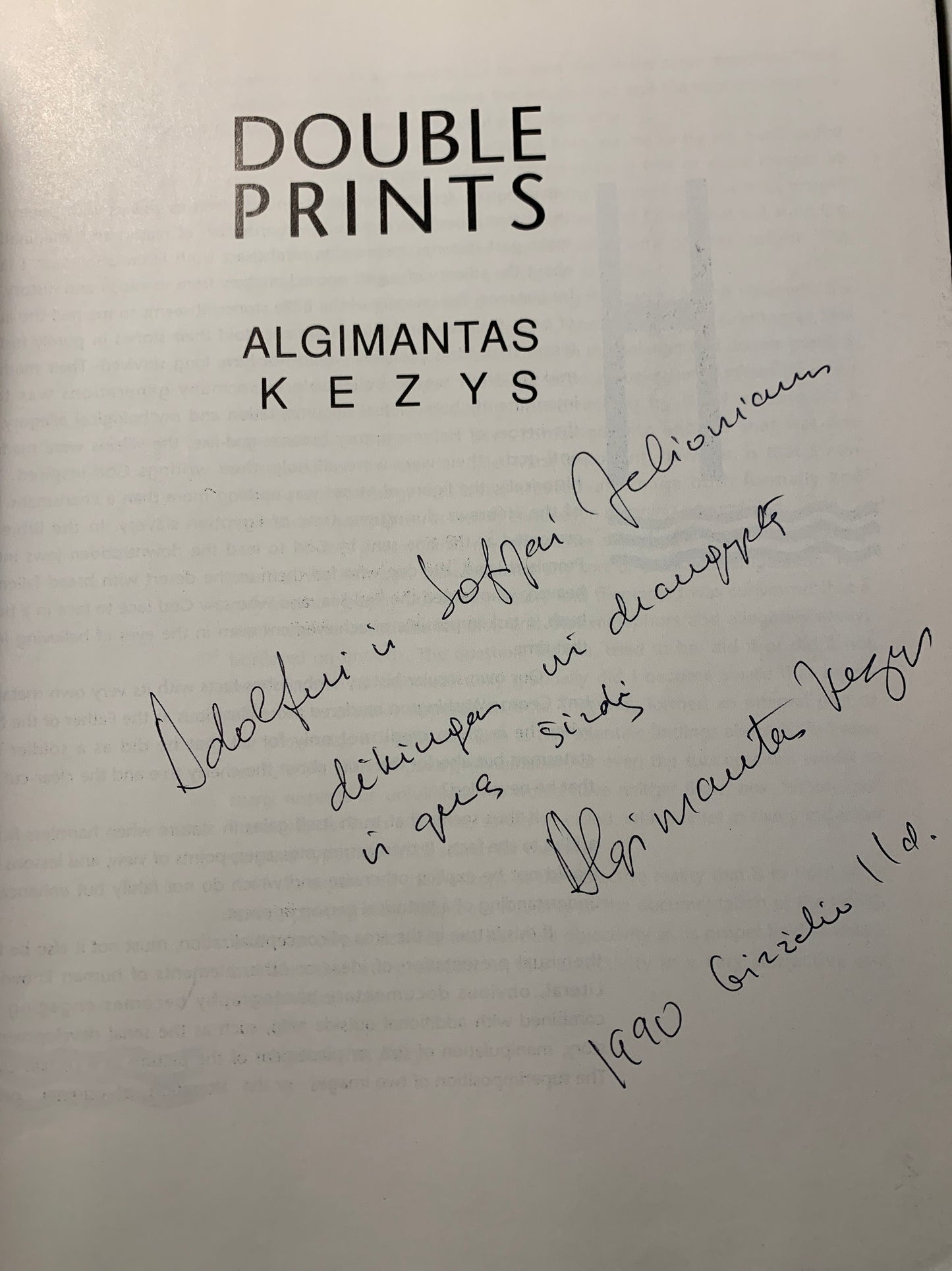 Algimantas Kezys - Double Prints (su aut. dedikacija)