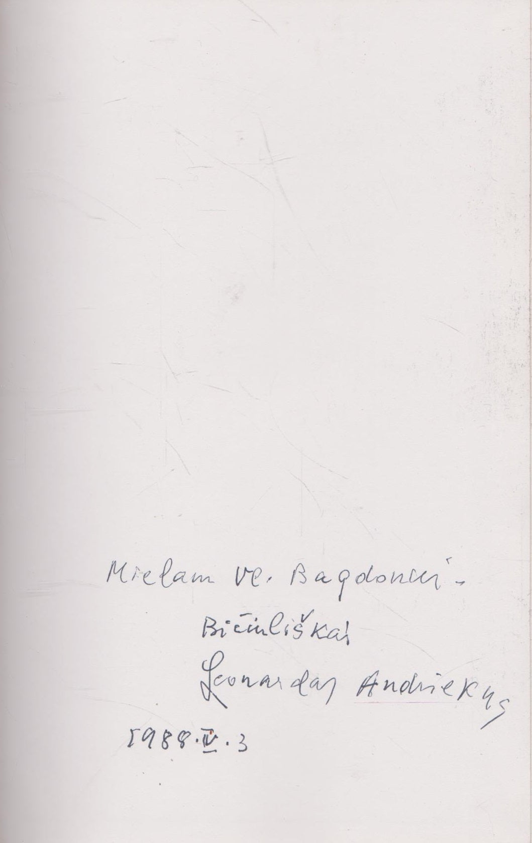 L. Andriekus - Atmink mane, rūpintojėli, 1985, Brooklyn (su aut. dedikacija)