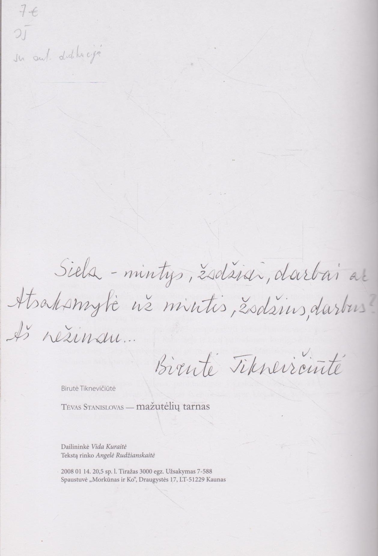 Tėvas Stanislovas - mažutėlių tarnas (su aut. dedikacija)