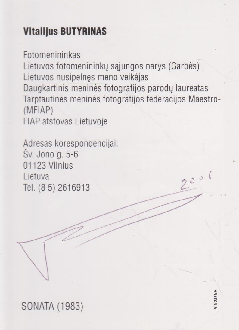 Vitalijus Butyrinas - Terra incognita (su aut. autografu)