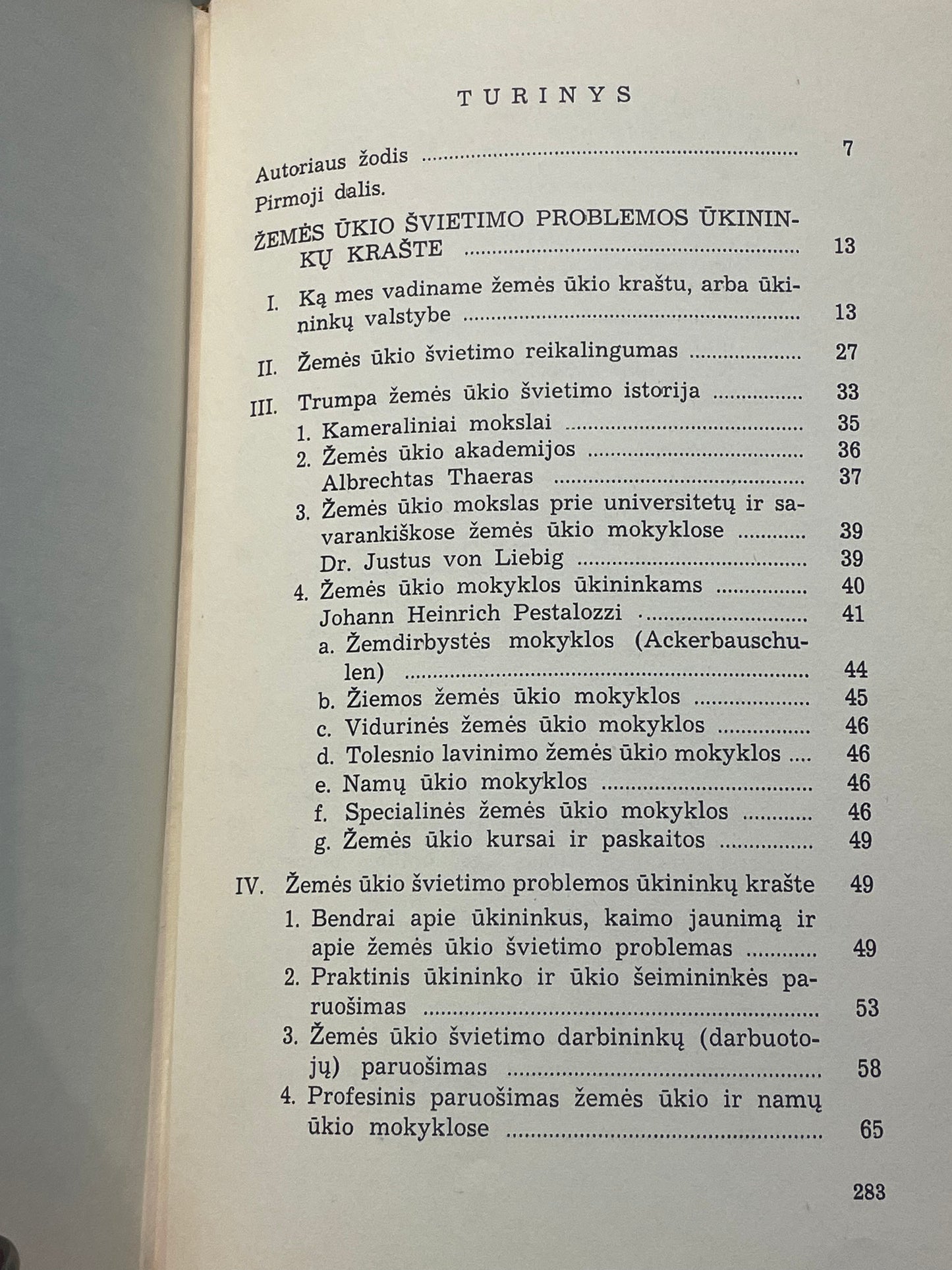 Dr. Juozas Dauparas - Žemės ūkio švietimas: studija, 1966 m., Chicago (su aut. autografu)