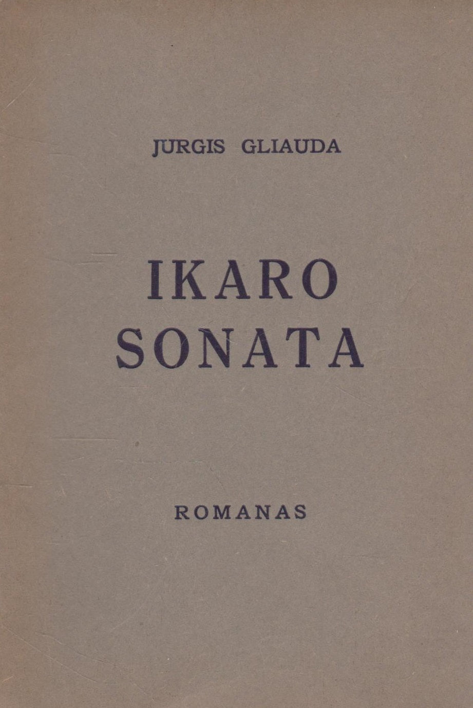 Jurgis Gliauda - Ikaro sonata, 1961, London
