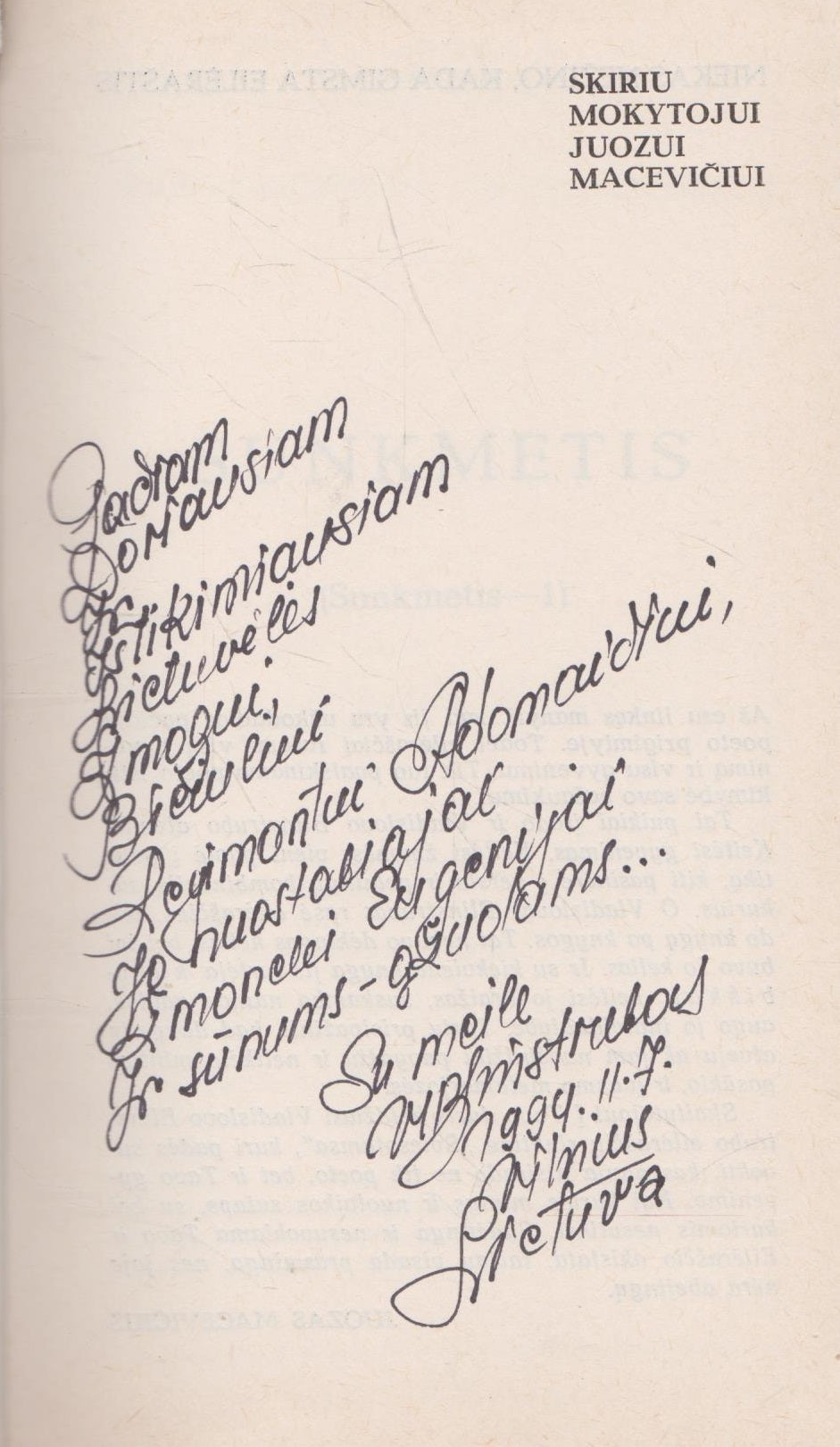 Vladislovas Blinstrubas - Šviesotamsa (su autoriaus dedikacija R. Adomaičiui!)