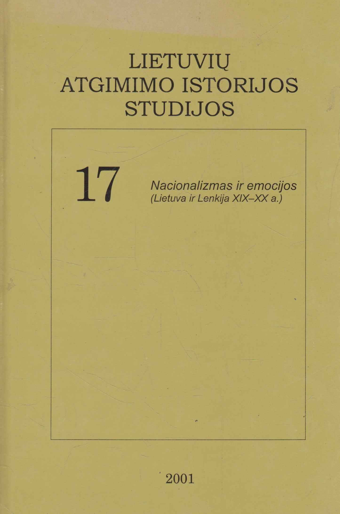 Lietuvos atgimimo istorijos studijos serijos knygos