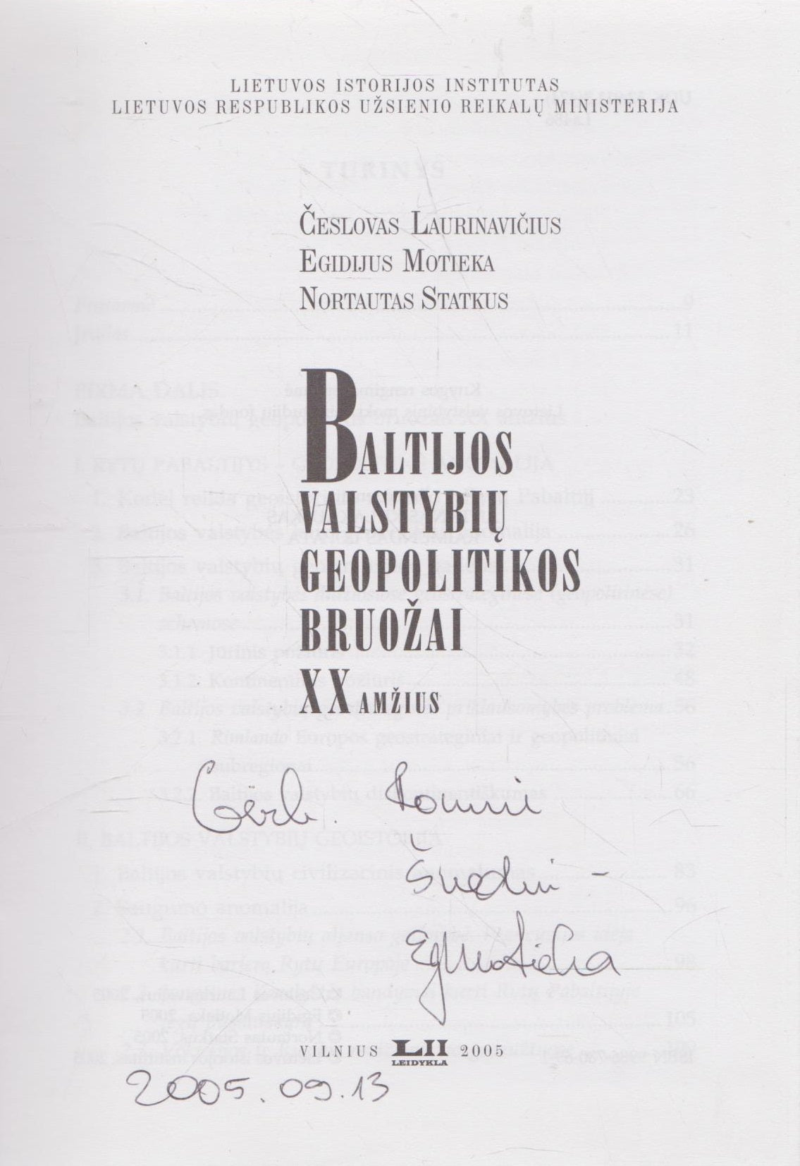 Baltijos valstybių geopolitikos bruožai. XX amžius