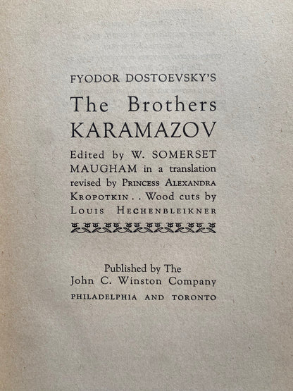 Fyodor Dostoevsky's - The Brothers Karamazov (J. Girniaus dedikacija Vikorui Vizgirdai)
