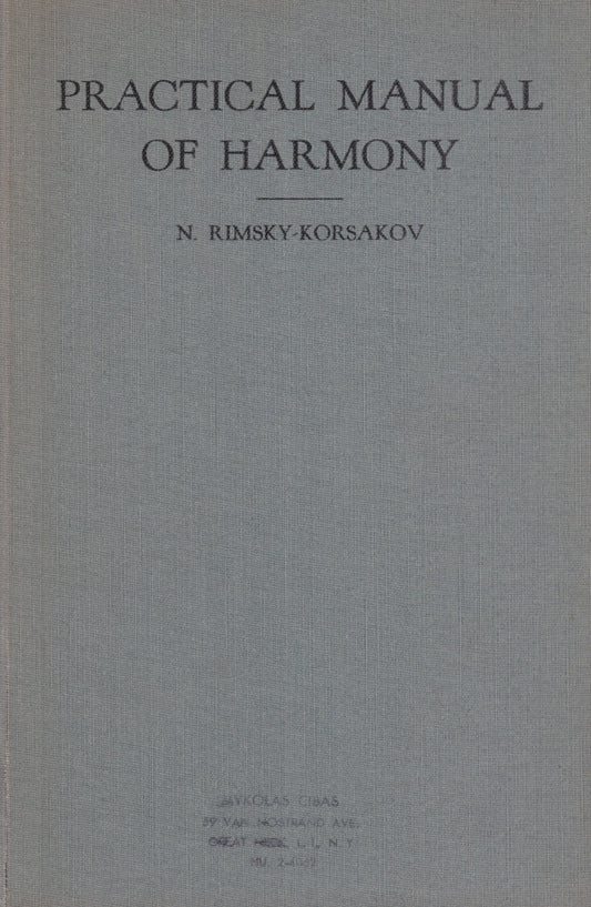 N. Rimsky-Korsakov - Practical Manual of Harmony (žr. būklę)