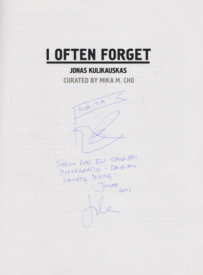 Jonas Kulikauskas: I Often Forget (with author's note)