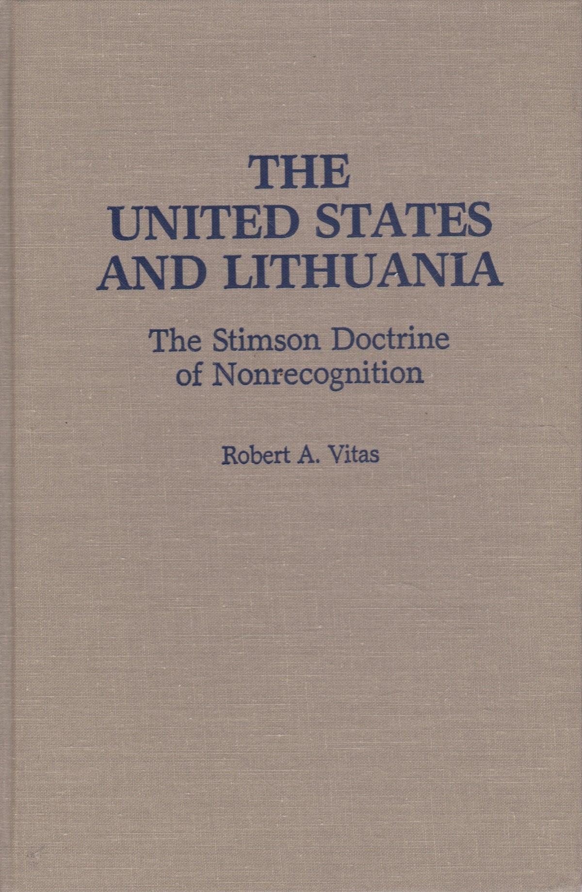 R. A. Vitas - The United States and Lithuania