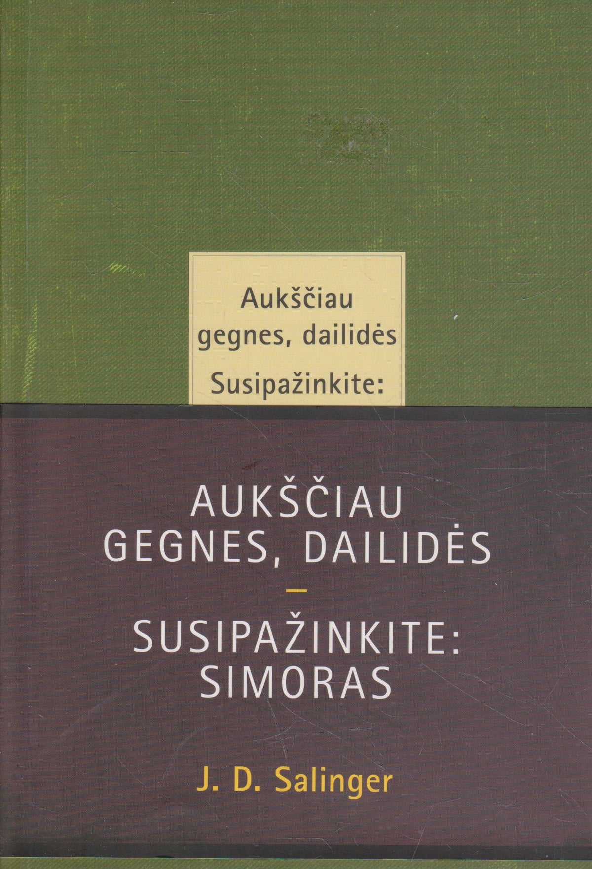 J. D. Salinger - Aukščiau gegnes, dailidės. Susipažinkite: Simoras