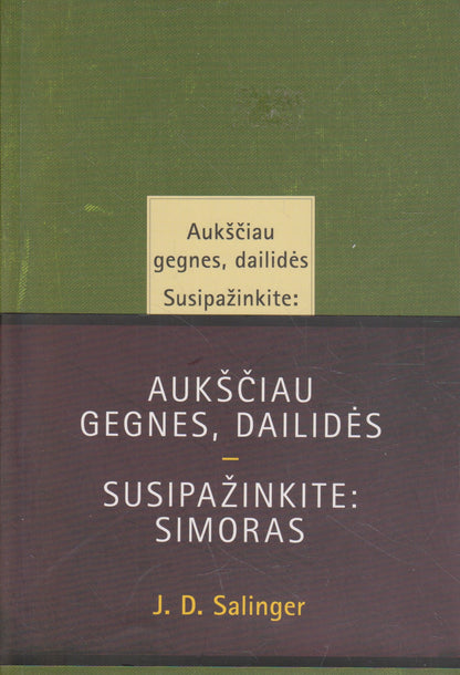 J. D. Salinger - Aukščiau gegnes, dailidės. Susipažinkite: Simoras