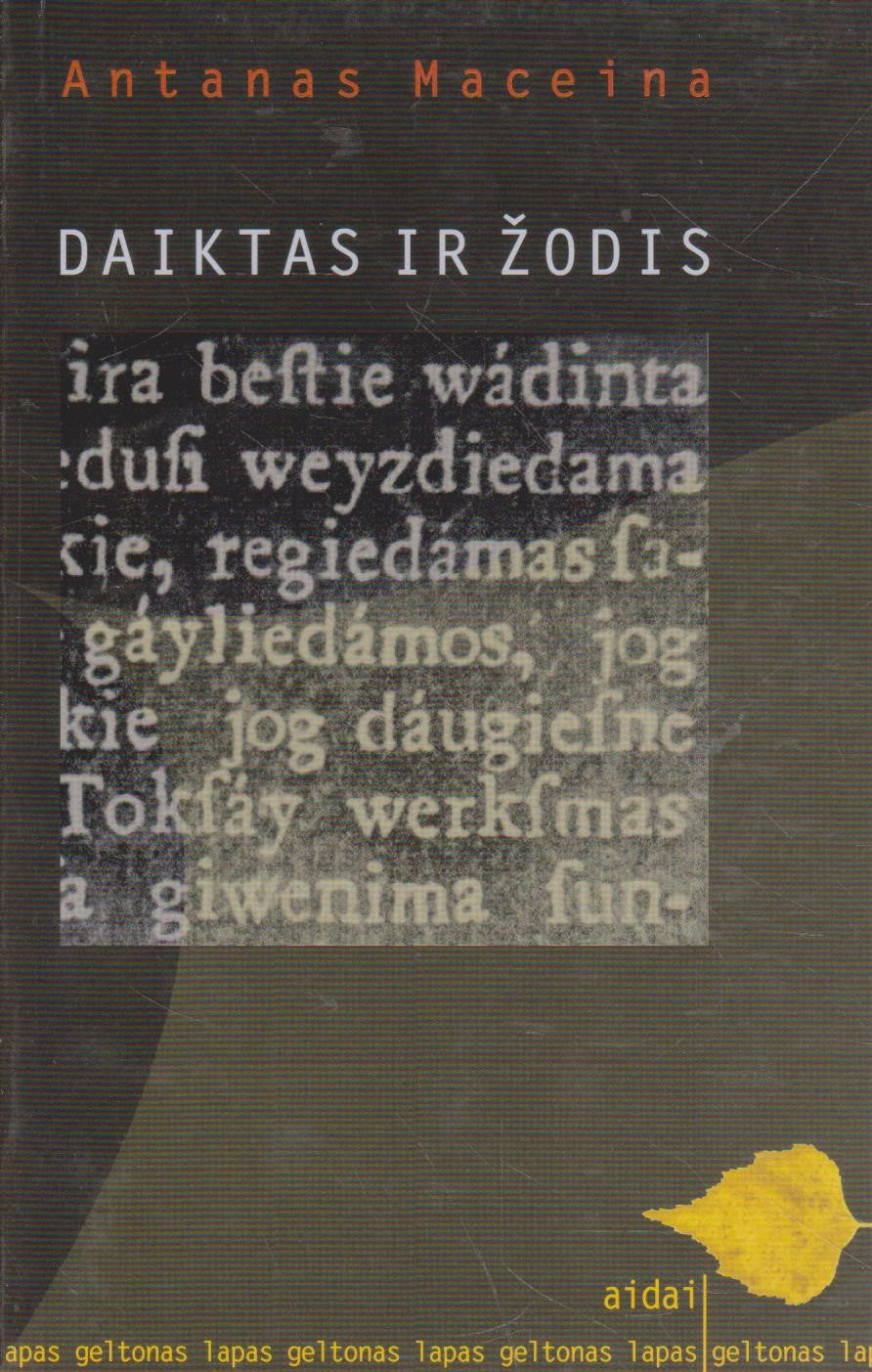 Antanas Maceina - Daiktas ir žodis