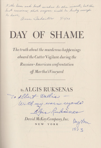 Algis Ruksenas - Day of Shame (with a dedication from the author!)