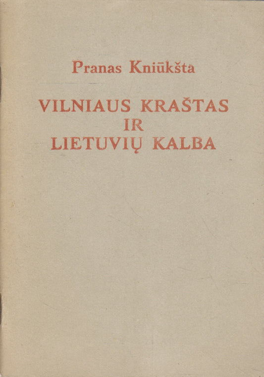 Vilniaus kraštas ir lietuvių kalba