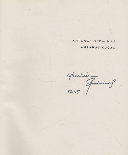 Antanas Kučas (su aut. dedikacija)