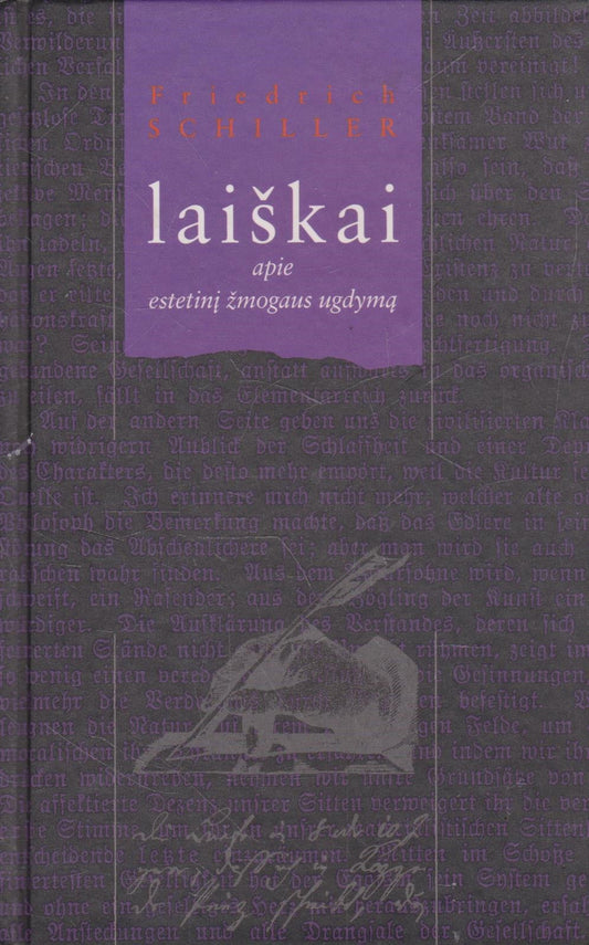 F. Schiller - Laiškai apie estetinį žmogaus ugdymą (žr. būklę)