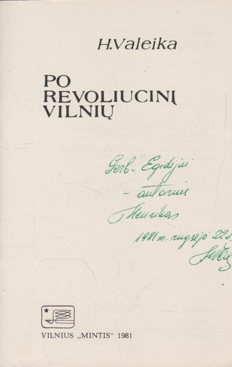 Po revoliucinį Vilnių (su aut. dedikacija)