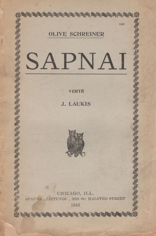 Olive Schreiner - Sapnai