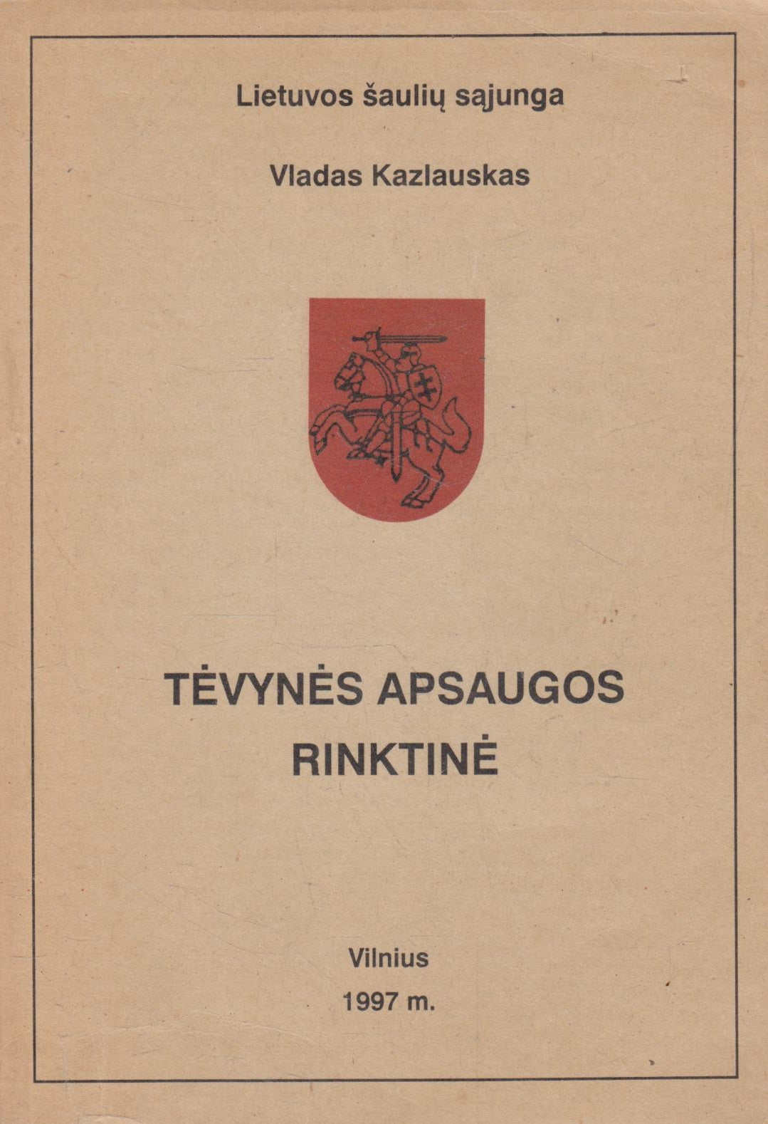 Tėvynės apsaugos rinktinė knyga – Juodas šuo