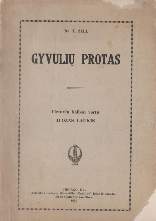 Gyvulių protas, Chicago, 1915