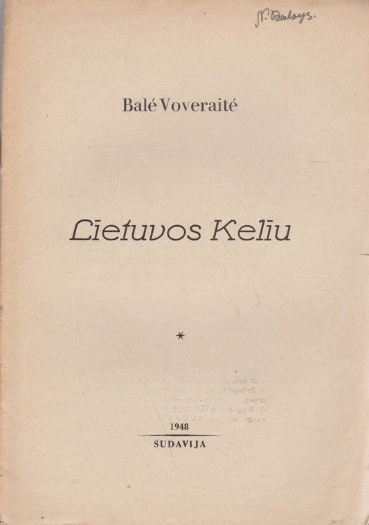Balė Voveraitė - Lietuvos keliu, 1948, Nördlingen