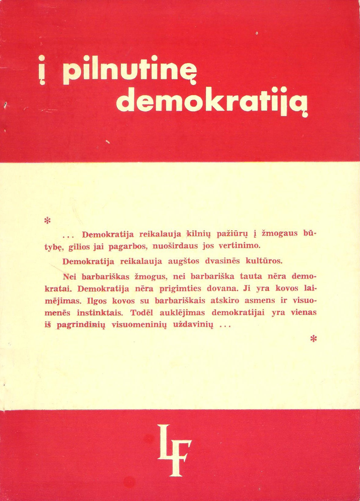 Į pilnutinę demokratiją, 1958, Detroit (žr. būklę)