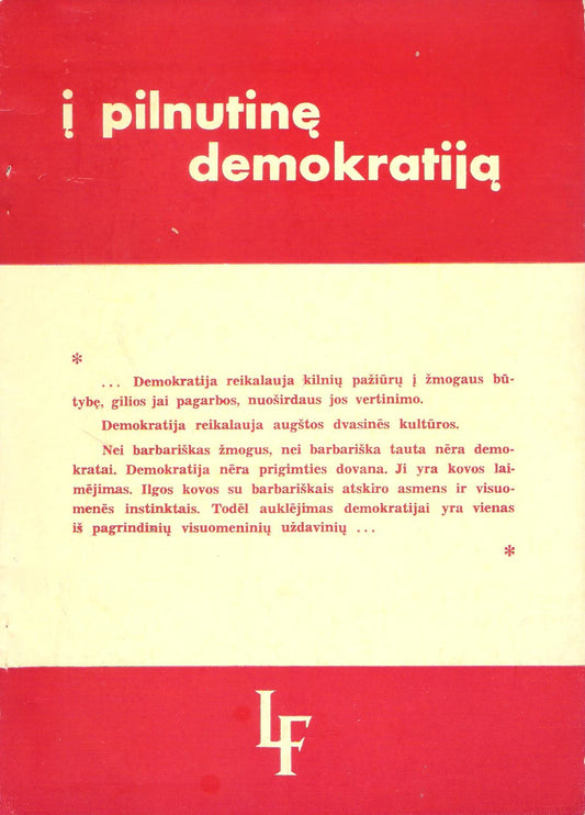 Į pilnutinę demokratiją, 1958, Detroit (žr. būklę)