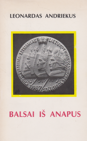 Leonardas Andriekus - Balsai iš anapus, 1988 m., Brooklynas, su aut. dedikacija