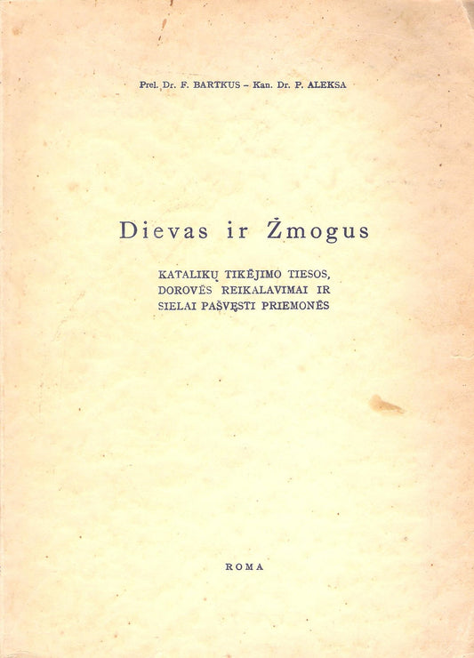 Dievas ir žmogus, 1953, Roma (žr. būklę)