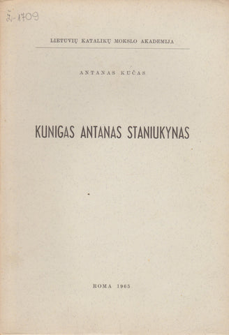 Antanas Kučas - Kunigas Antanas Staniukynas, 1965, Roma