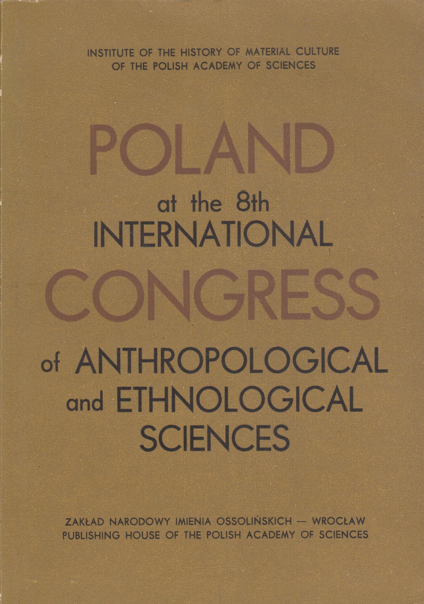 Poland at the 8th International Congress of Anthropological and Ethnological Sciences